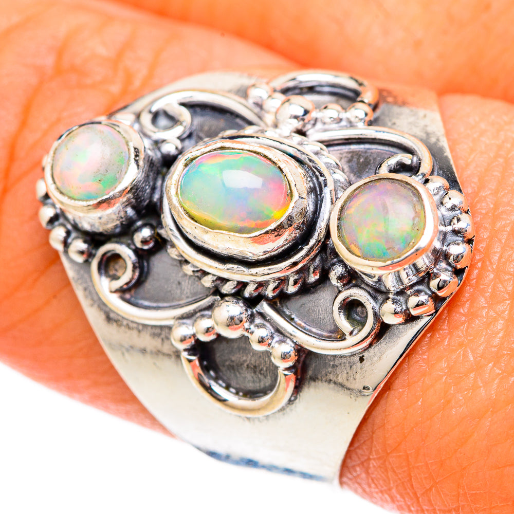 Ethiopian Opal Rings handcrafted by Anasilvercos - RING104484