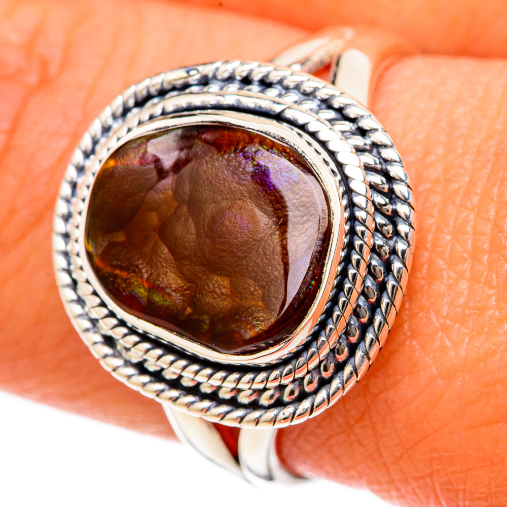 Mexican Fire Agate Rings handcrafted by Anasilvercos - RING104491