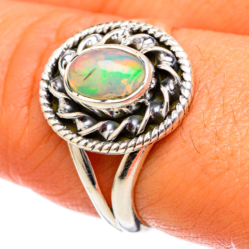 Ethiopian Opal Rings handcrafted by Anasilvercos - RING104503