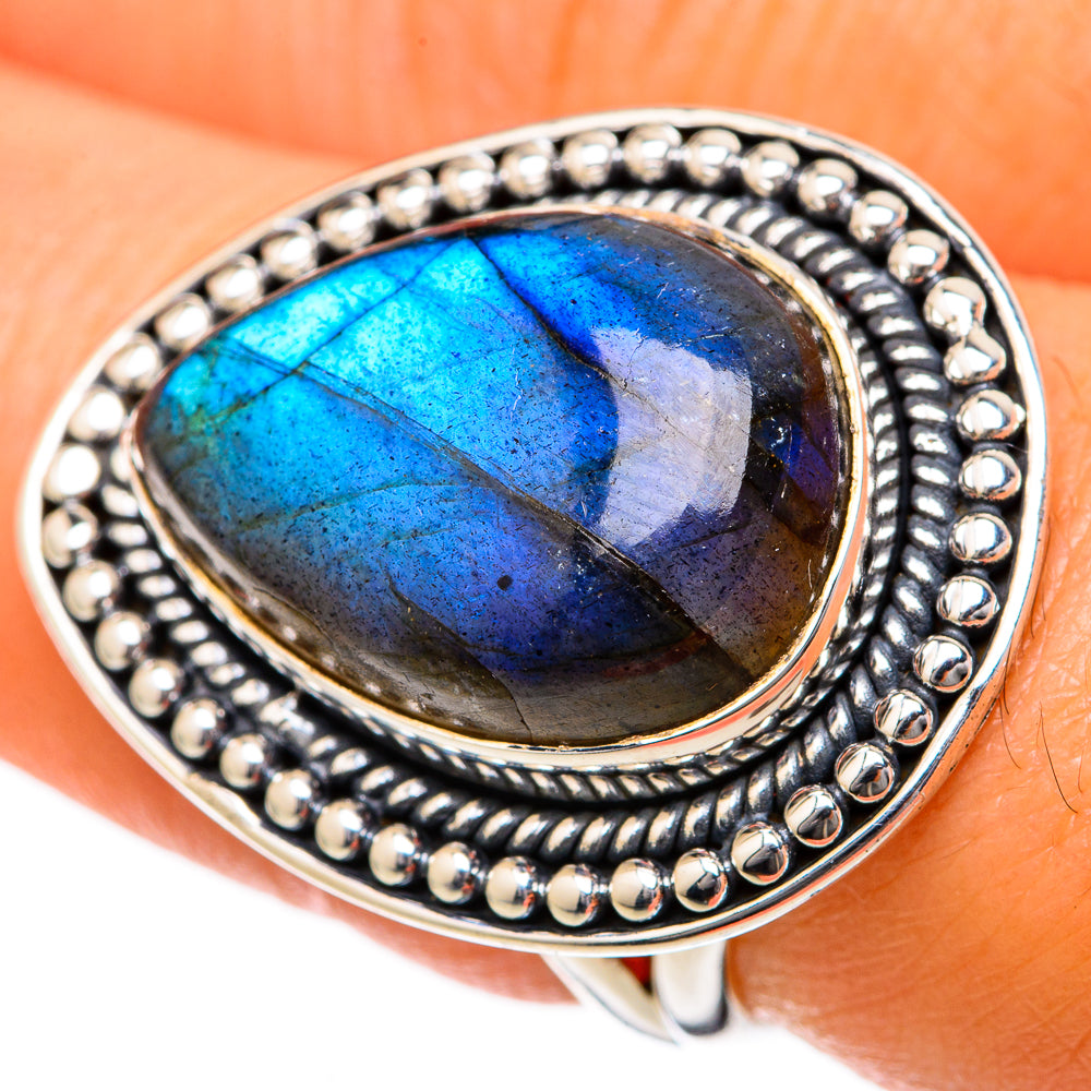 Labradorite Rings handcrafted by Anasilvercos - RING104504