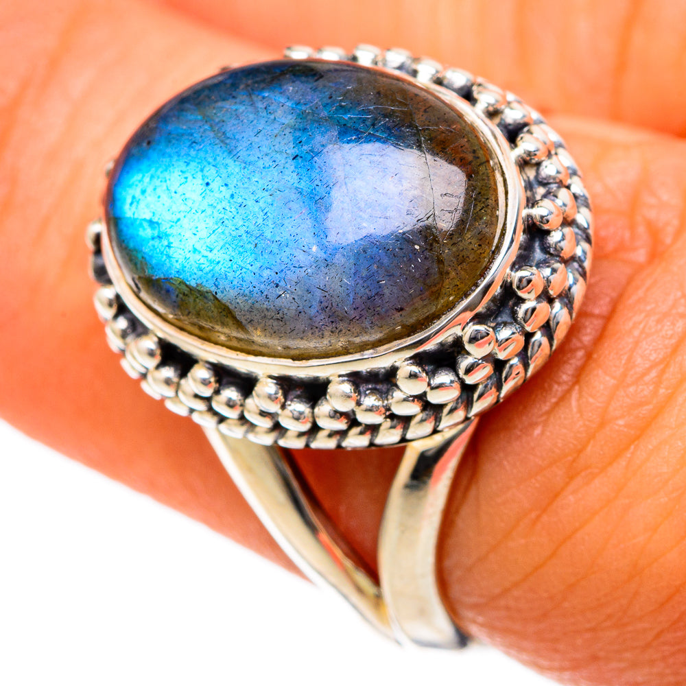Labradorite Rings handcrafted by Anasilvercos - RING104505