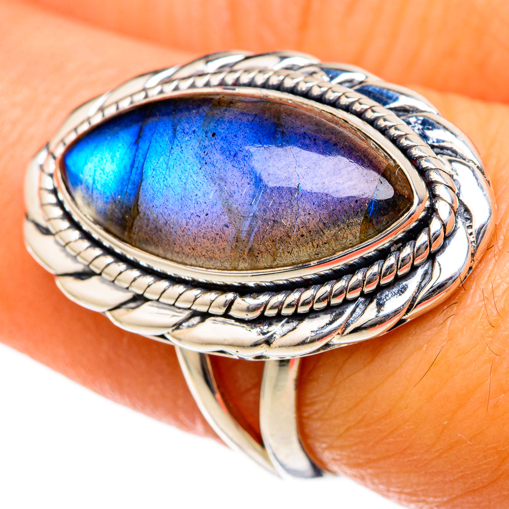Labradorite Rings handcrafted by Anasilvercos - RING104506