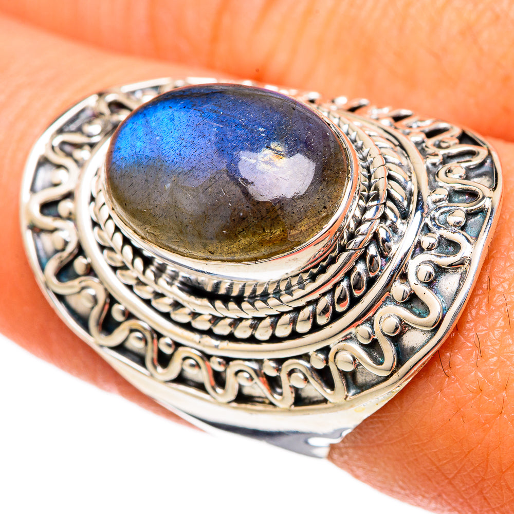 Labradorite Rings handcrafted by Anasilvercos - RING104508