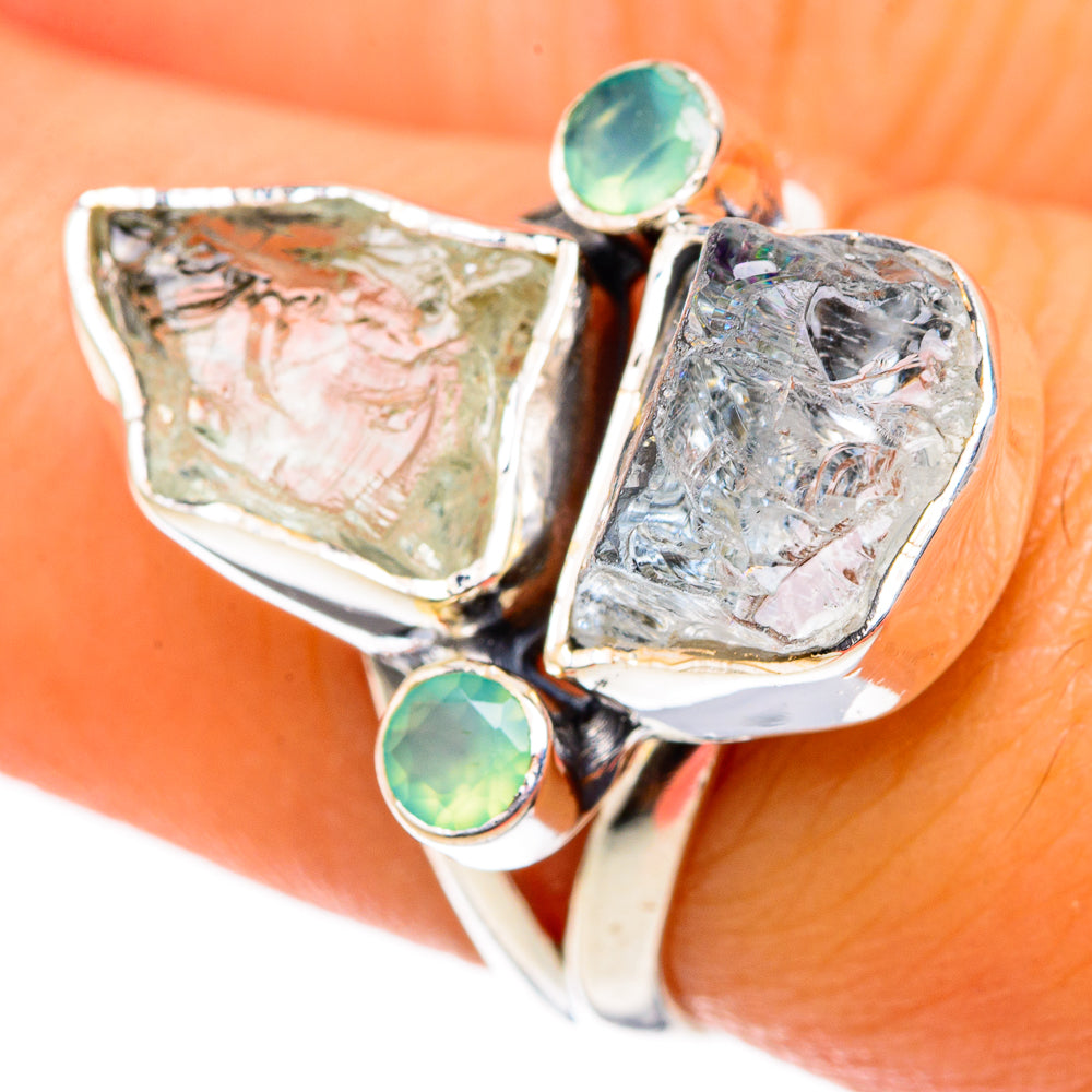 Aquamarine Rings handcrafted by Anasilvercos - RING104512