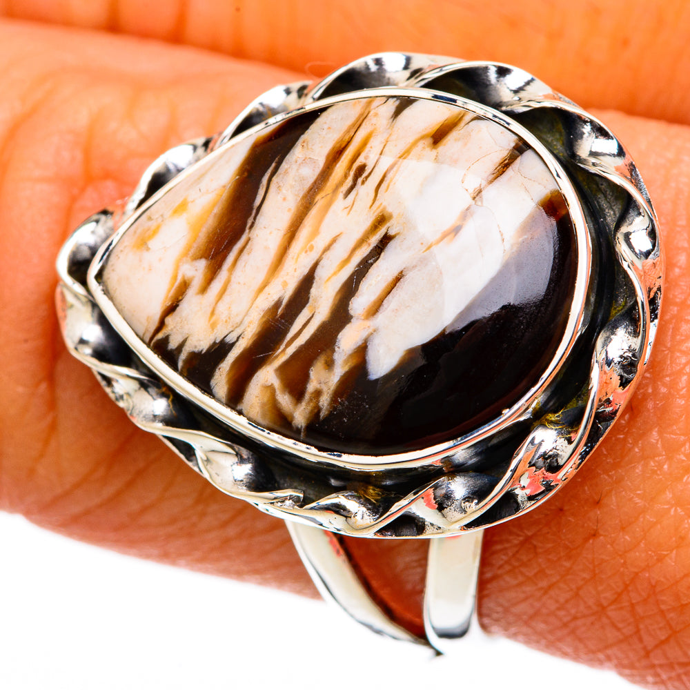 Peanut Wood Jasper Rings handcrafted by Anasilvercos - RING104514
