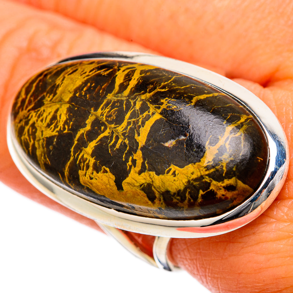 Bumble Bee Jasper Rings handcrafted by Anasilvercos - RING104539