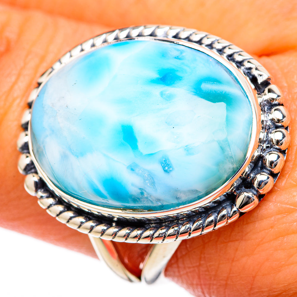 Larimar Rings handcrafted by Anasilvercos - RING104591