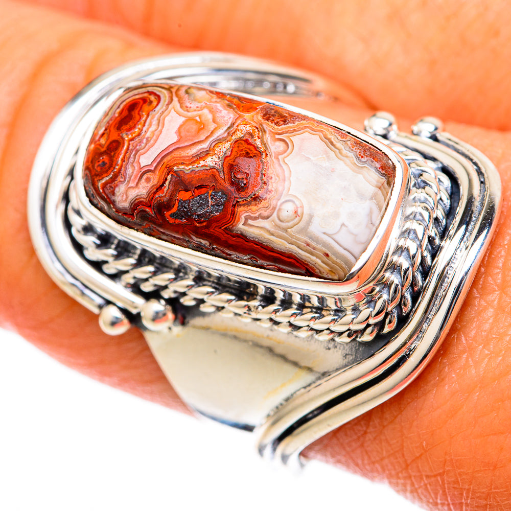 Crazy Lace Agate Rings handcrafted by Anasilvercos - RING104599
