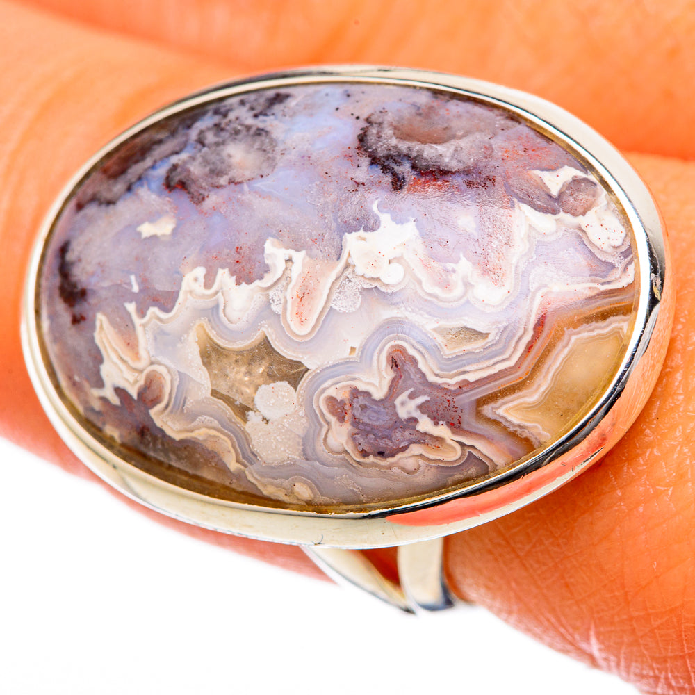 Laguna Lace Agate Rings handcrafted by Anasilvercos - RING104603