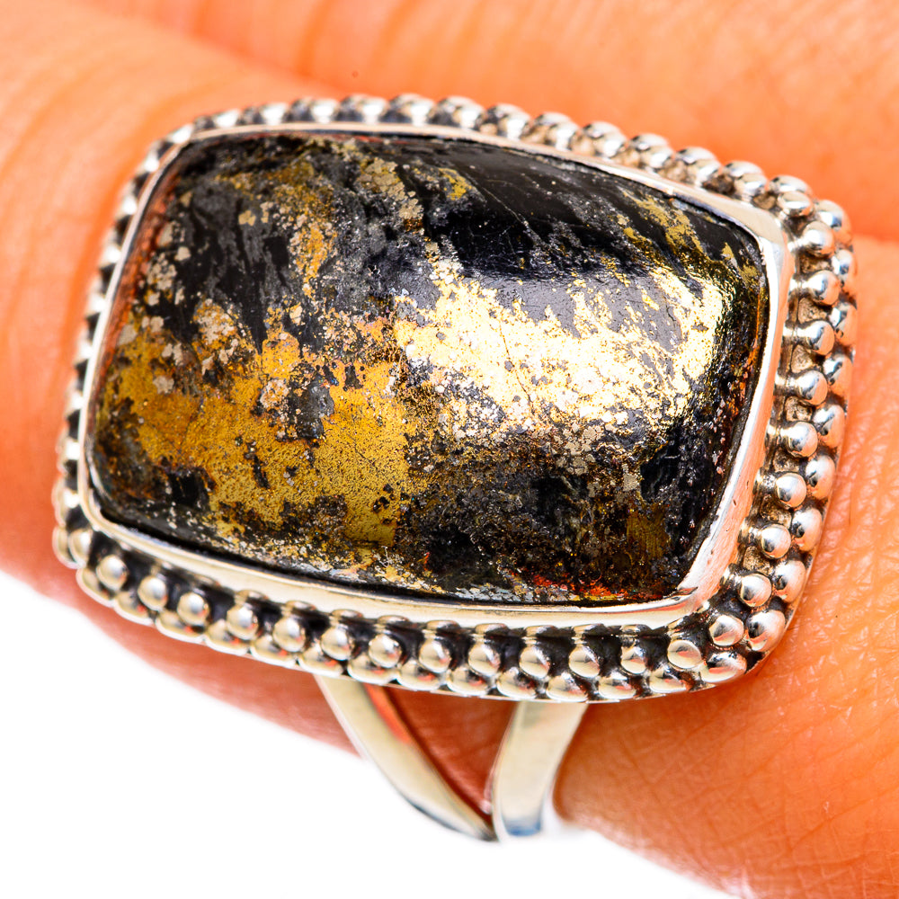 Pyrite Agate Rings handcrafted by Anasilvercos - RING104608