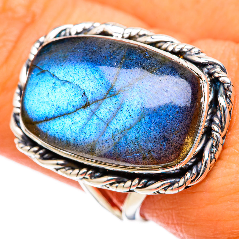Labradorite Rings handcrafted by Anasilvercos - RING104615