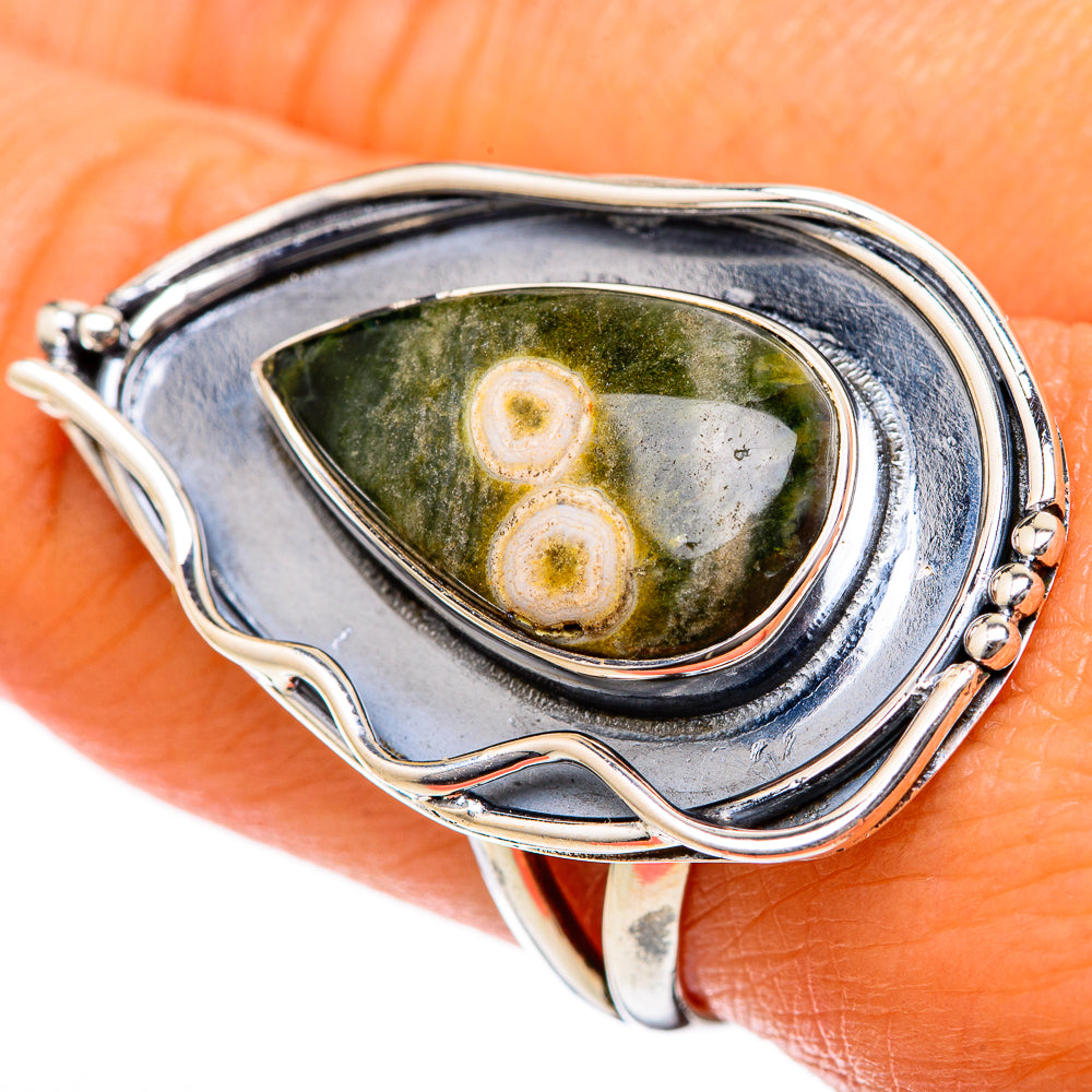 Ocean Jasper Rings handcrafted by Anasilvercos - RING104618