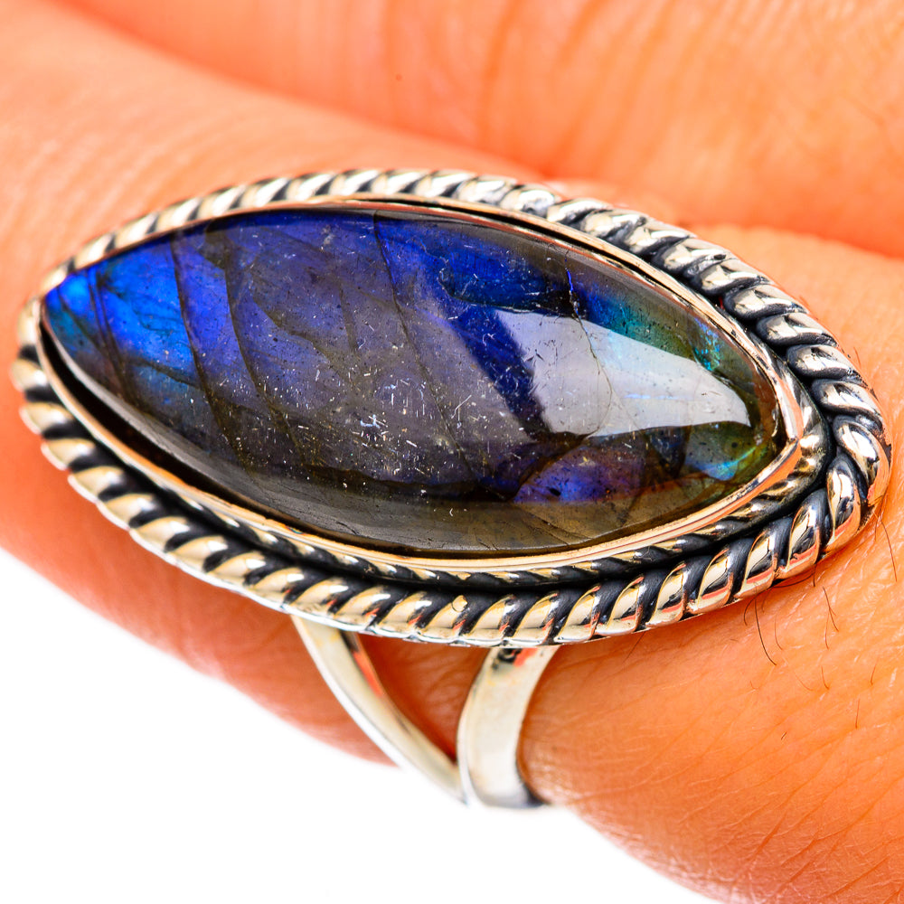 Labradorite Rings handcrafted by Anasilvercos - RING104625