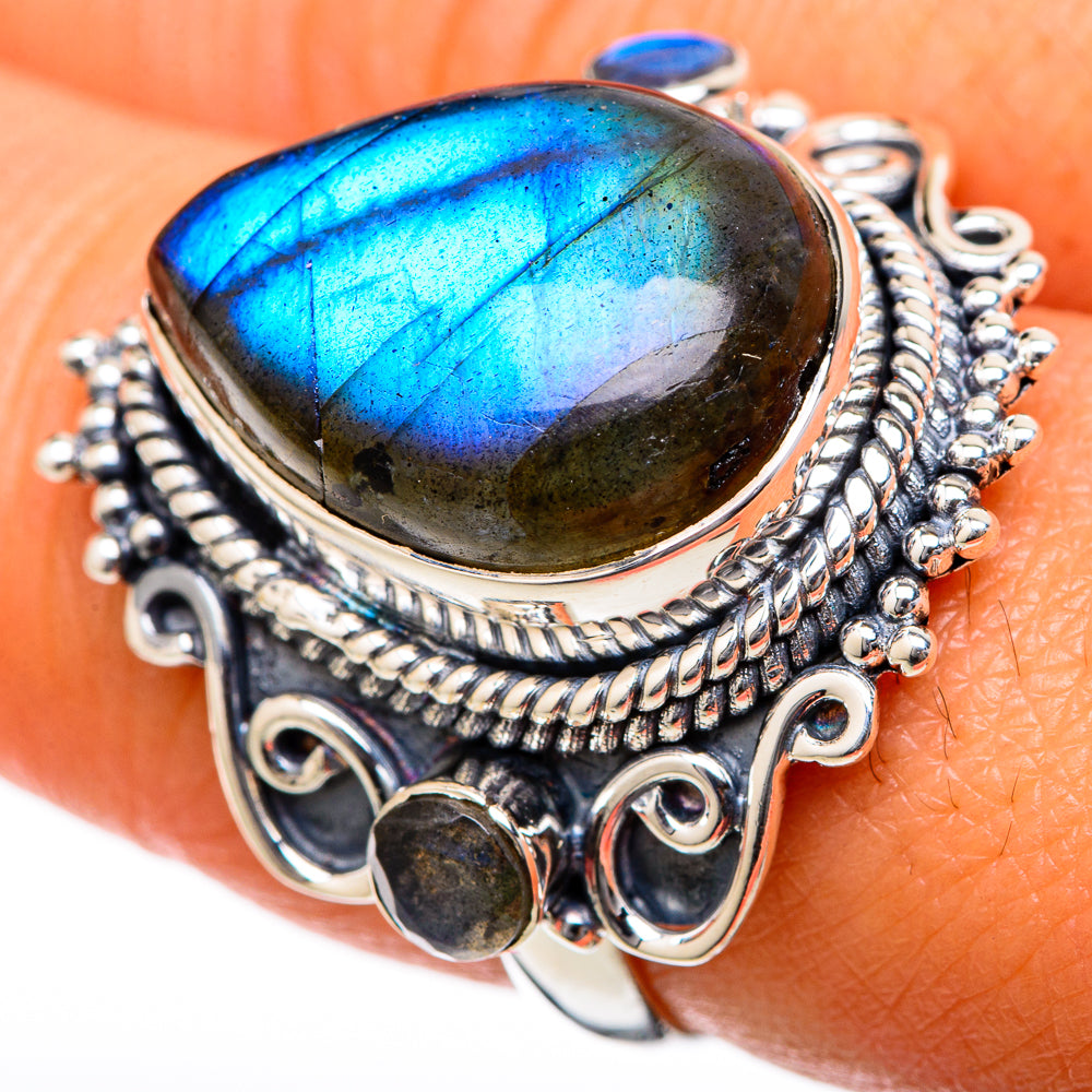 Labradorite Rings handcrafted by Anasilvercos - RING104627