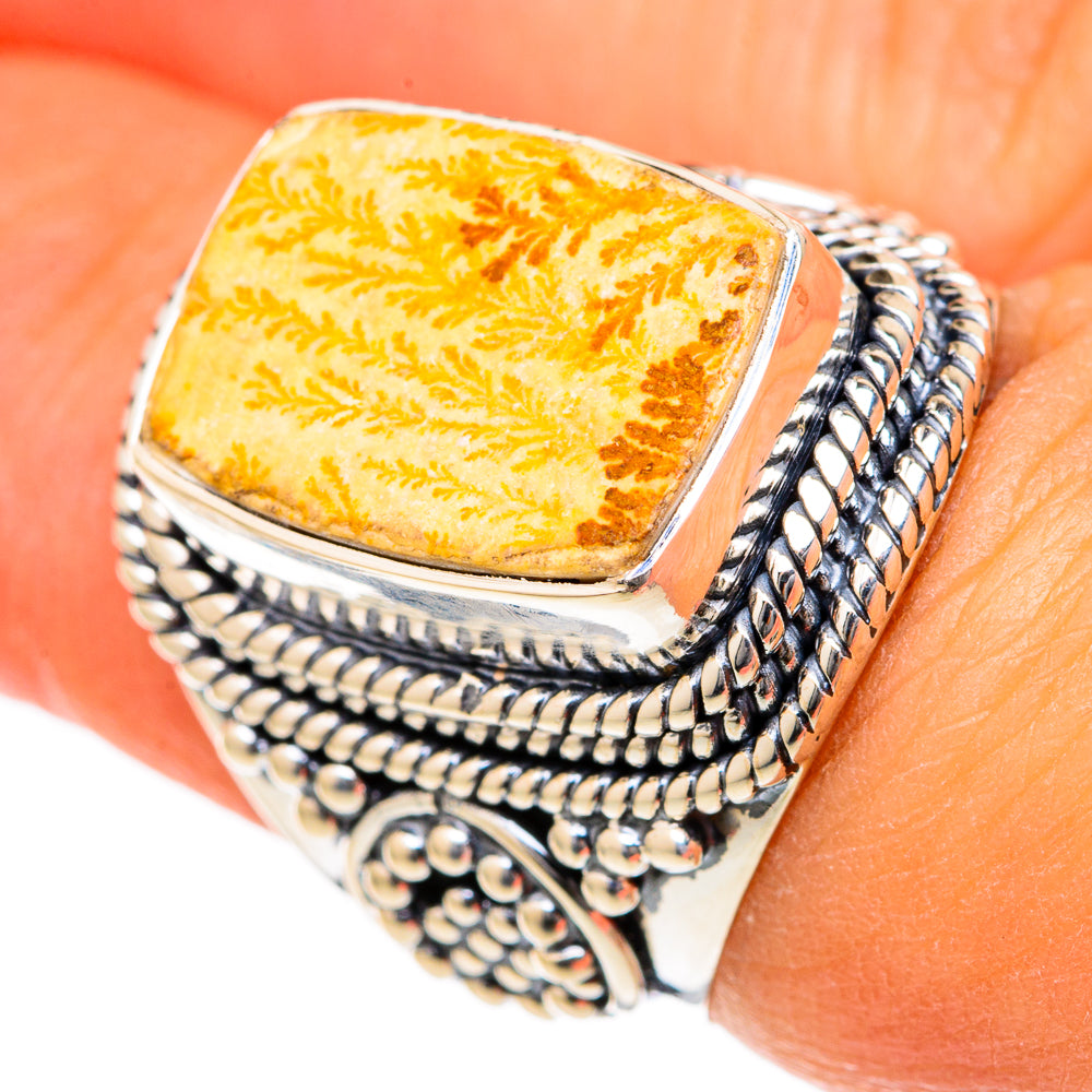 Germany Psilomelane Dendrite Rings handcrafted by Anasilvercos - RING104639