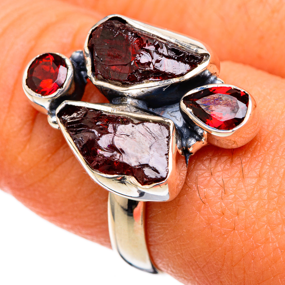 Garnet Rings handcrafted by Anasilvercos - RING104644