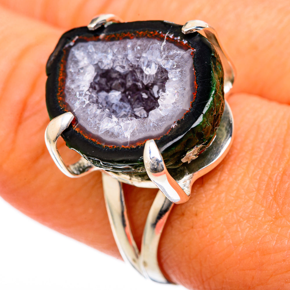 Coconut Geode Druzy Rings handcrafted by Anasilvercos - RING104649
