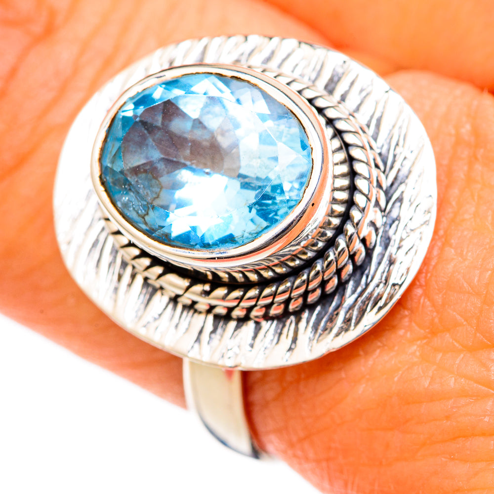 Blue Topaz Rings handcrafted by Anasilvercos - RING104658