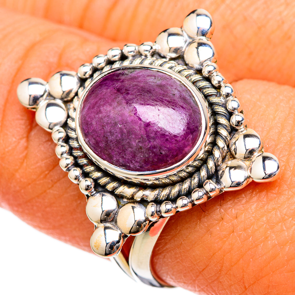 Ruby Fuchsite Rings handcrafted by Anasilvercos - RING104670