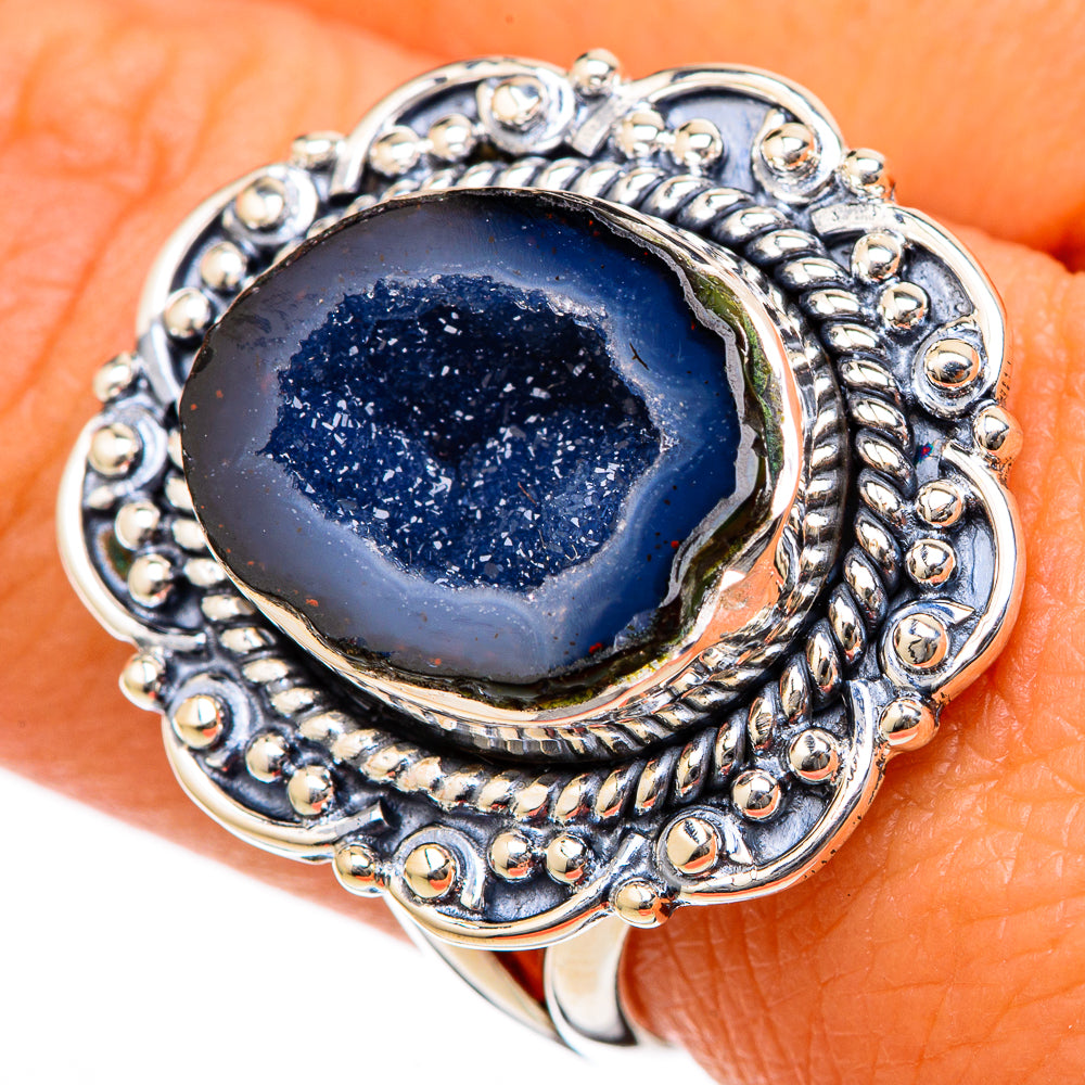 Coconut Geode Druzy Rings handcrafted by Anasilvercos - RING104676