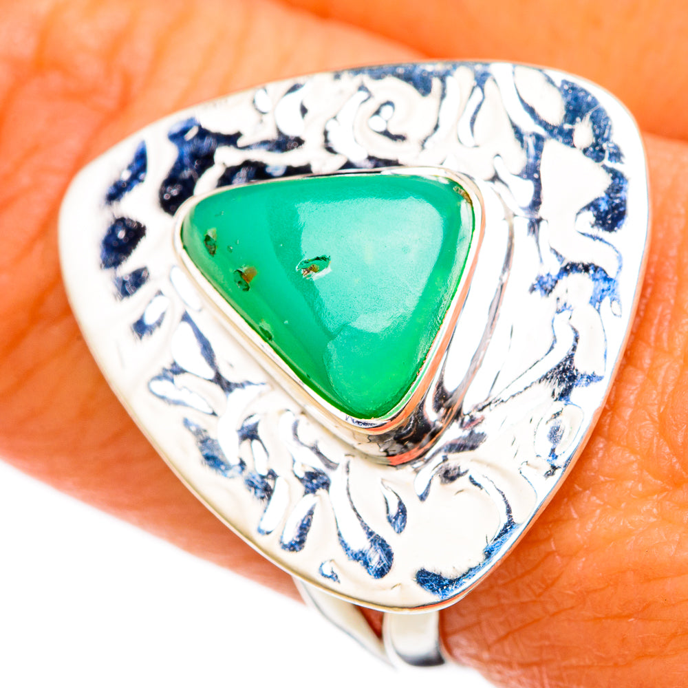 Chrysoprase Rings handcrafted by Anasilvercos - RING104692