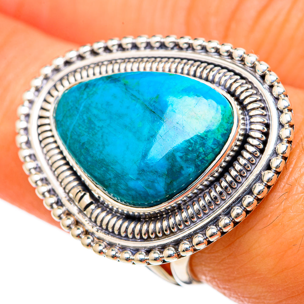 Chrysocolla Rings handcrafted by Anasilvercos - RING104711