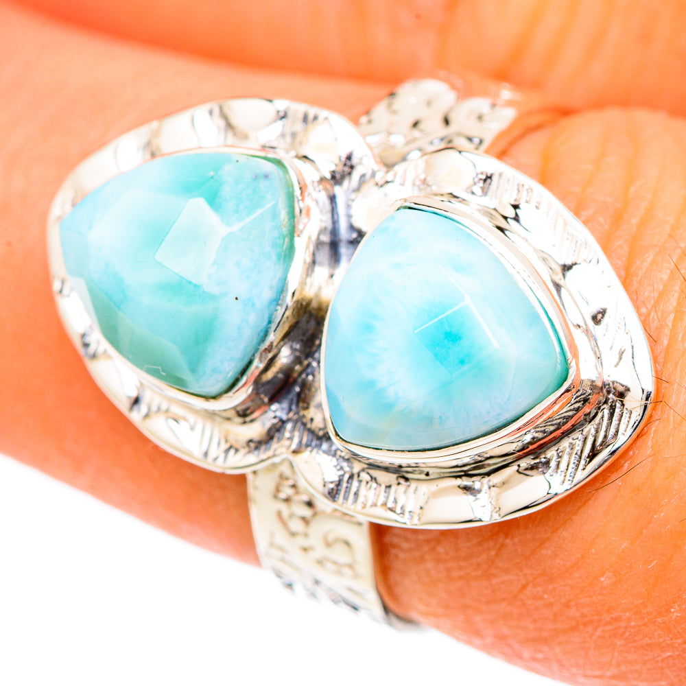 Larimar Rings handcrafted by Anasilvercos - RING104718