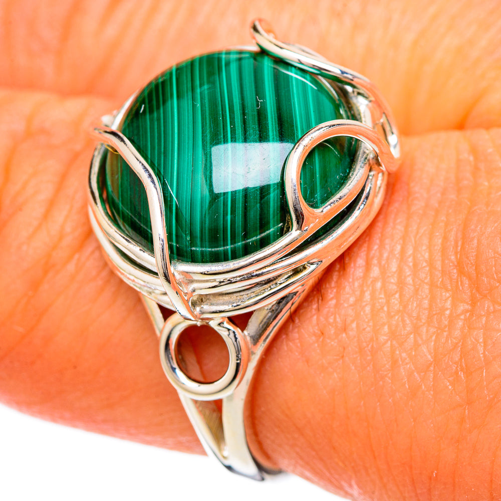Malachite Rings handcrafted by Anasilvercos - RING104728