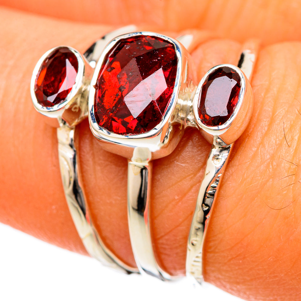 Garnet Rings handcrafted by Anasilvercos - RING104735