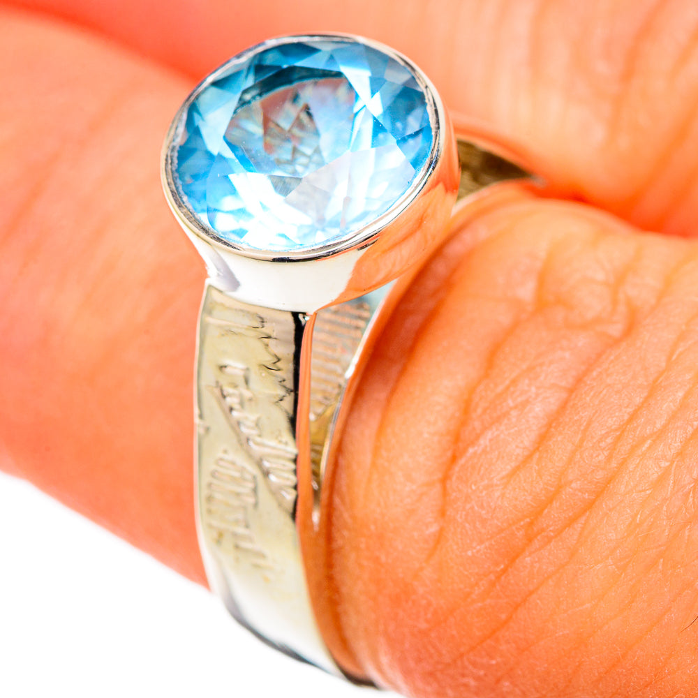 Blue Topaz Rings handcrafted by Anasilvercos - RING104759