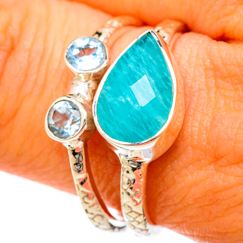 Amazonite Rings handcrafted by Anasilvercos - RING104770