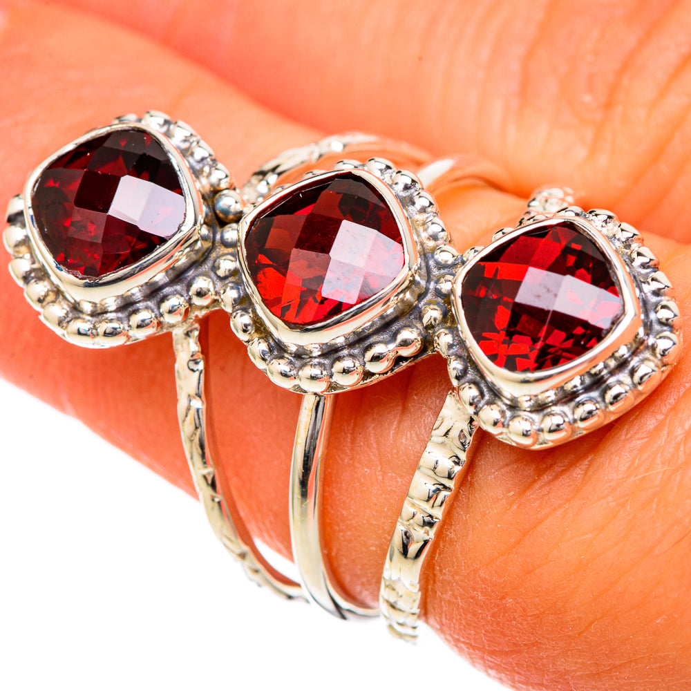 Garnet Rings handcrafted by Anasilvercos - RING104781