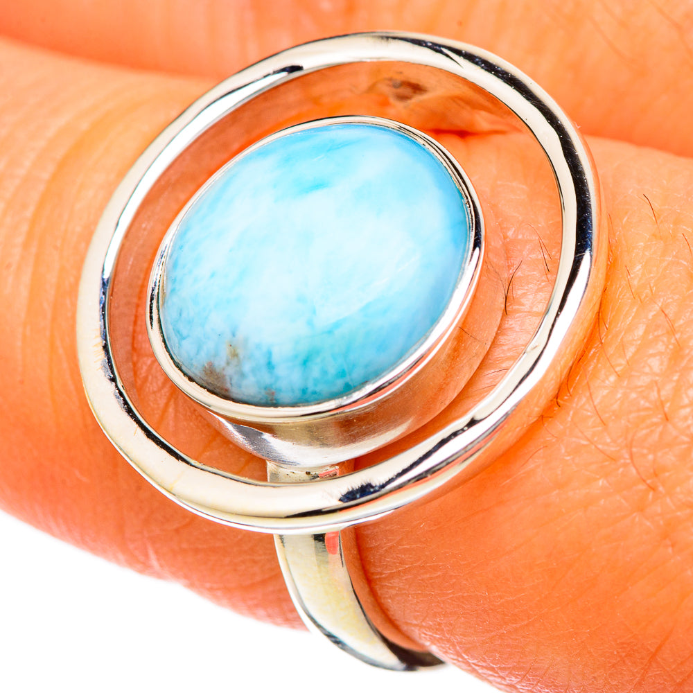 Larimar Rings handcrafted by Anasilvercos - RING104803