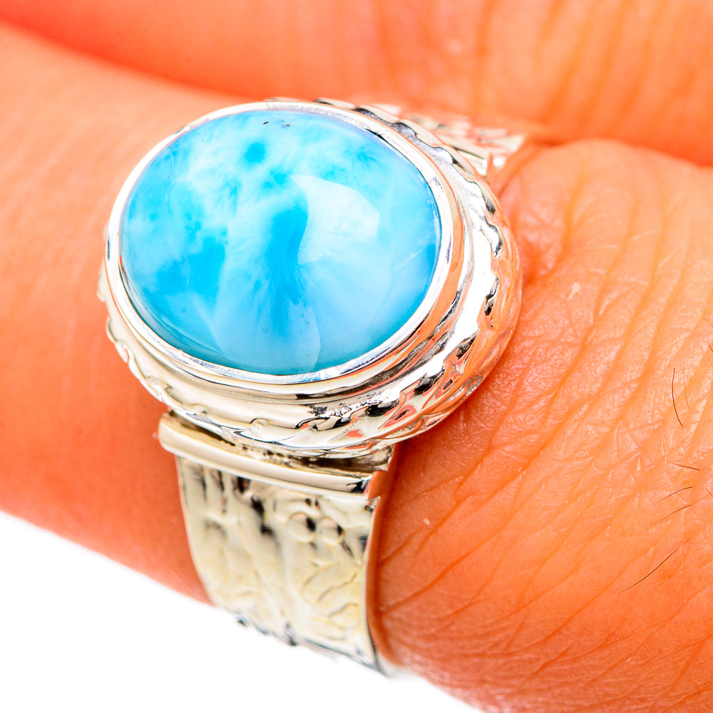 Larimar Rings handcrafted by Anasilvercos - RING104804
