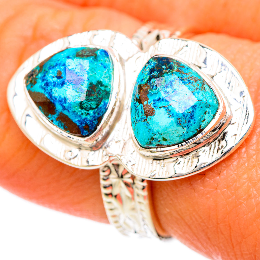 Chrysocolla Rings handcrafted by Anasilvercos - RING104806
