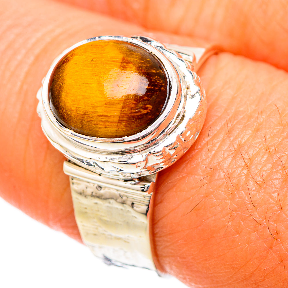 Tiger Eye Rings handcrafted by Anasilvercos - RING104815