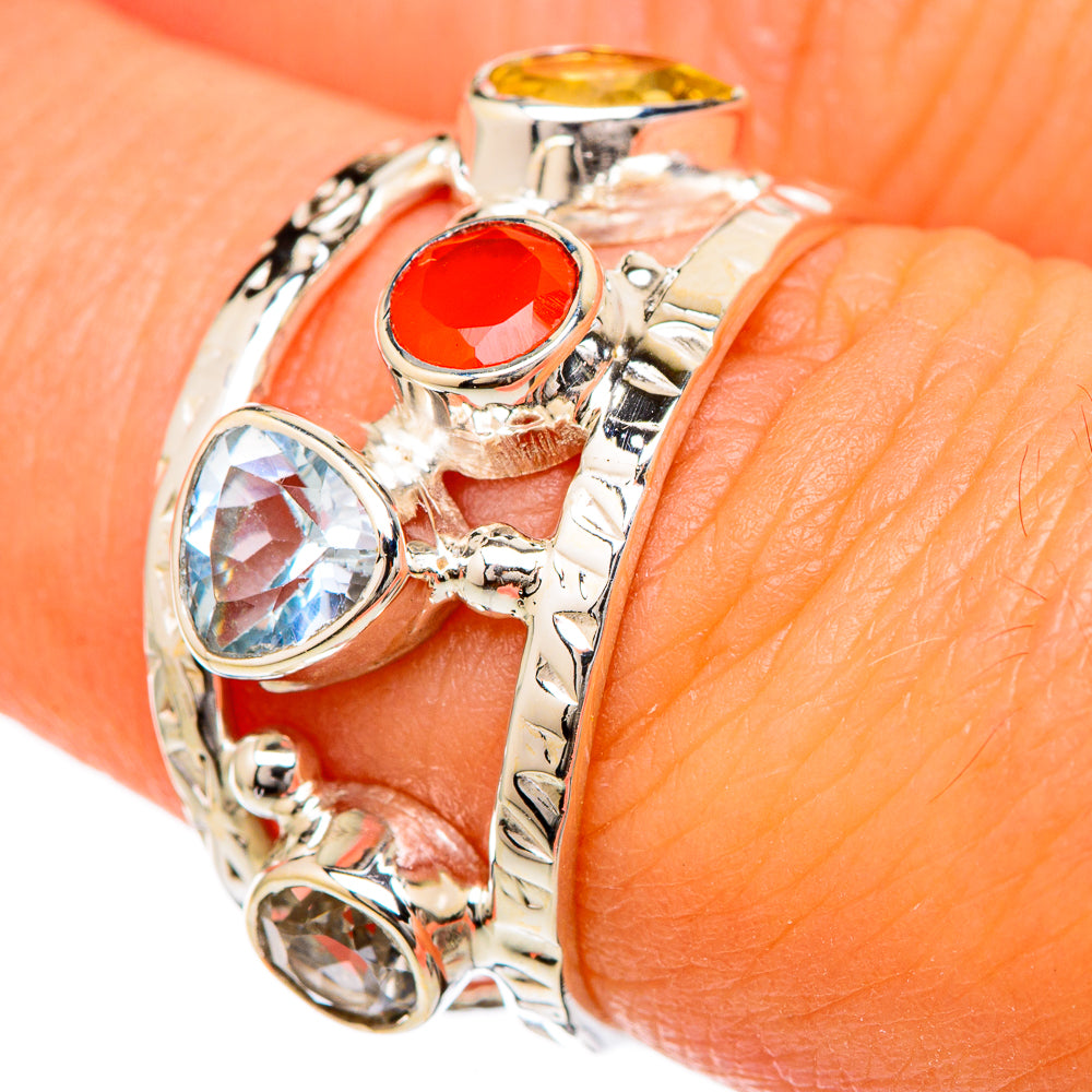 Blue Topaz Rings handcrafted by Anasilvercos - RING104831