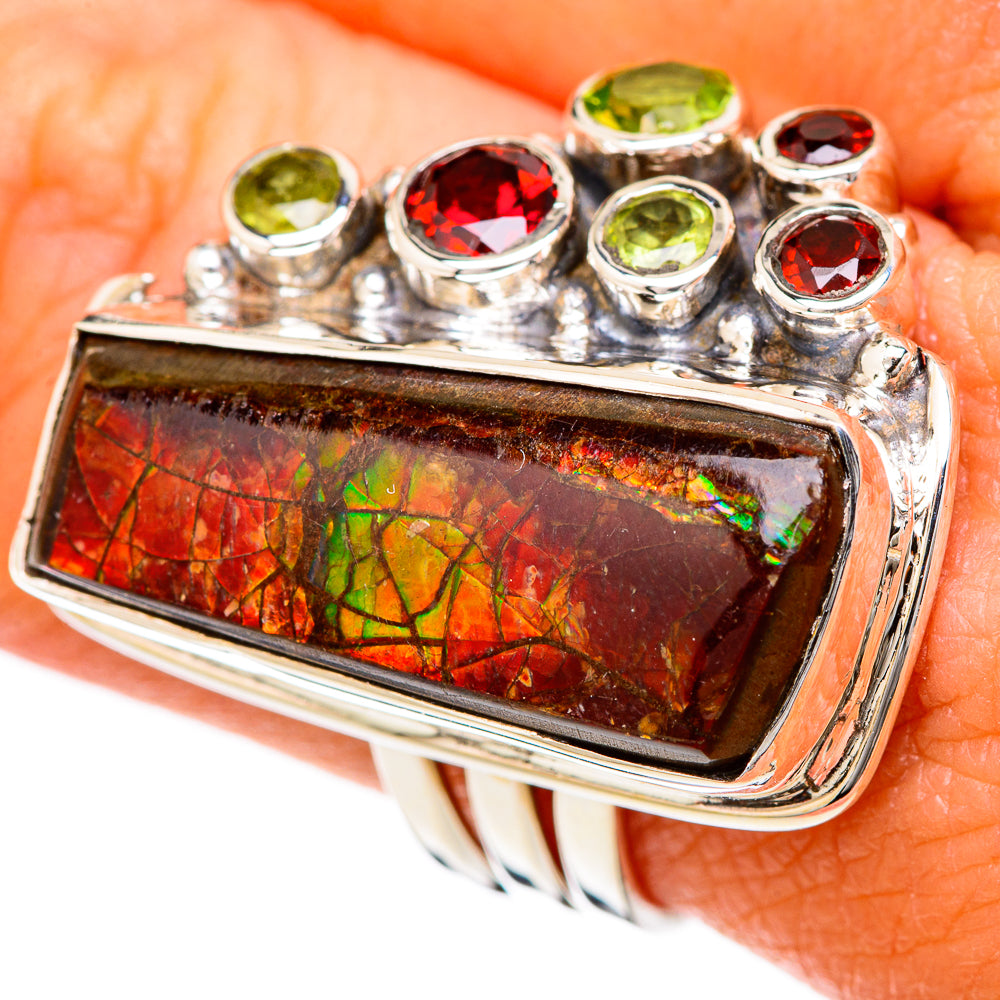 Ammolite Rings handcrafted by Anasilvercos - RING104834