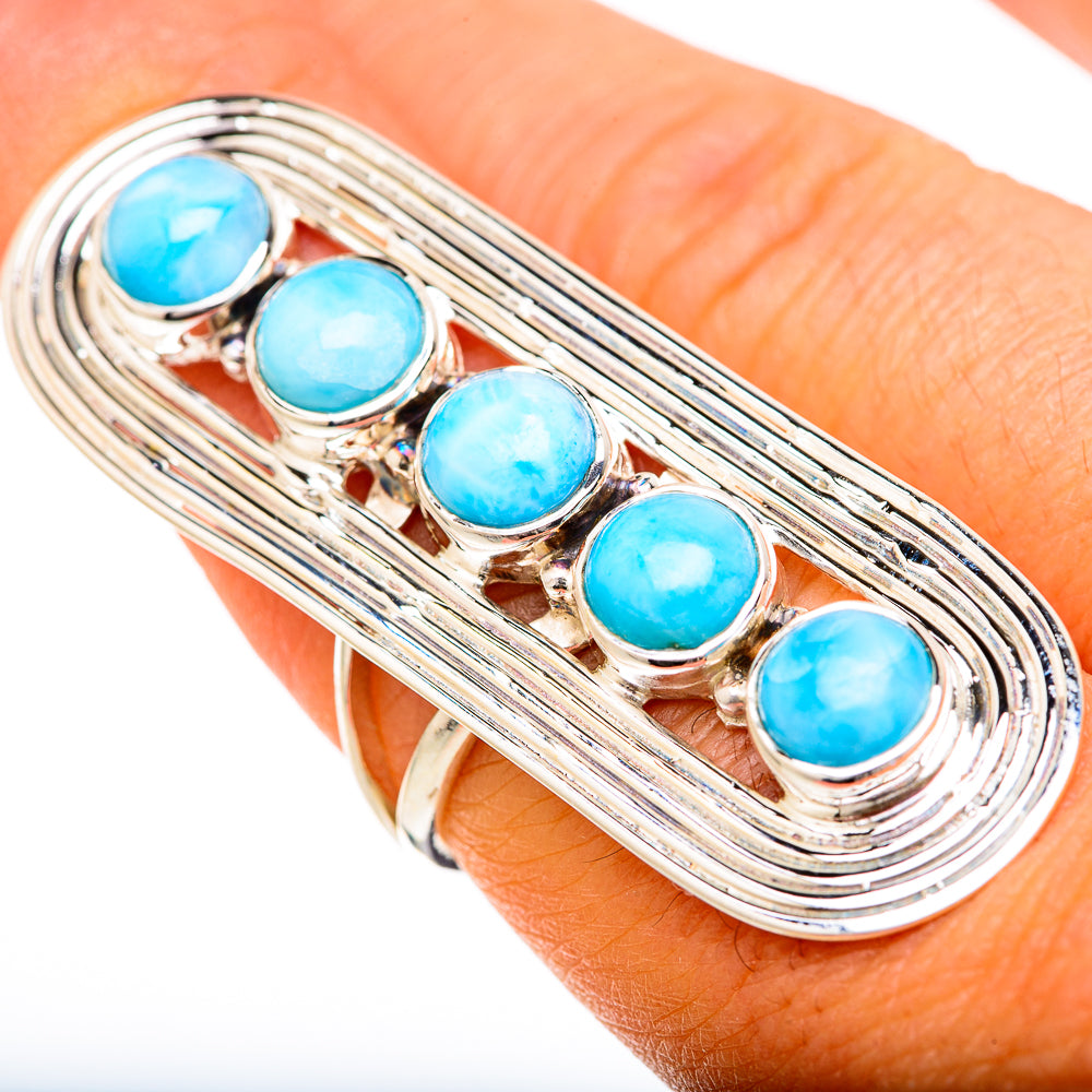 Larimar Rings handcrafted by Anasilvercos - RING104839