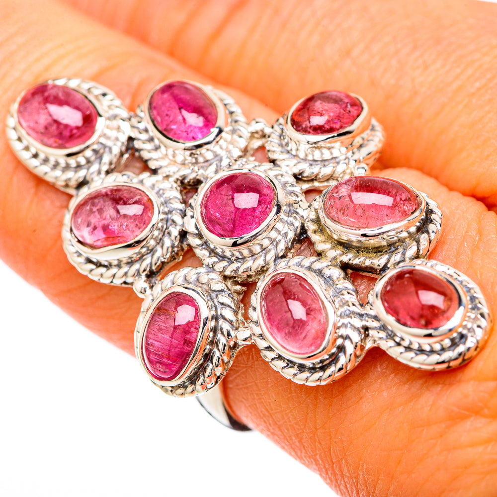 Pink Tourmaline Rings handcrafted by Anasilvercos - RING104851