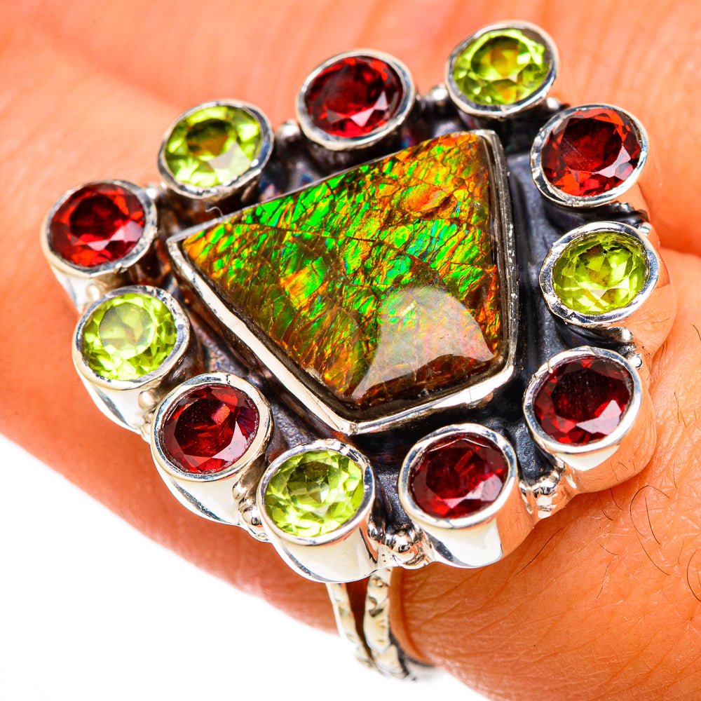 Ammolite Rings handcrafted by Anasilvercos - RING104870
