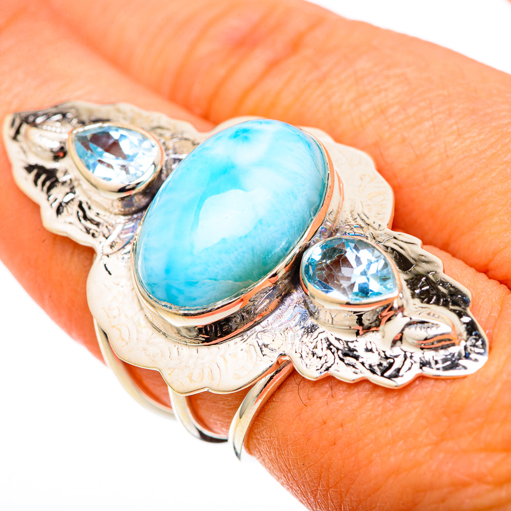 Larimar Rings handcrafted by Anasilvercos - RING104876