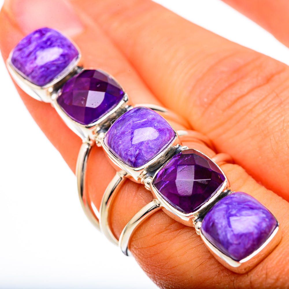 Charoite Rings handcrafted by Anasilvercos - RING104891