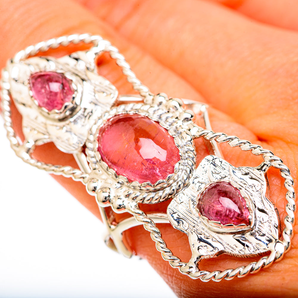 Pink Tourmaline Rings handcrafted by Anasilvercos - RING104913