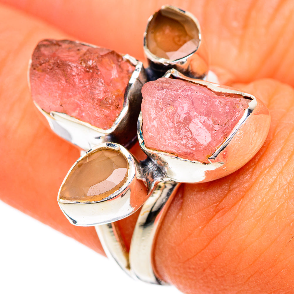 Rose Quartz Rings handcrafted by Anasilvercos - RING104916