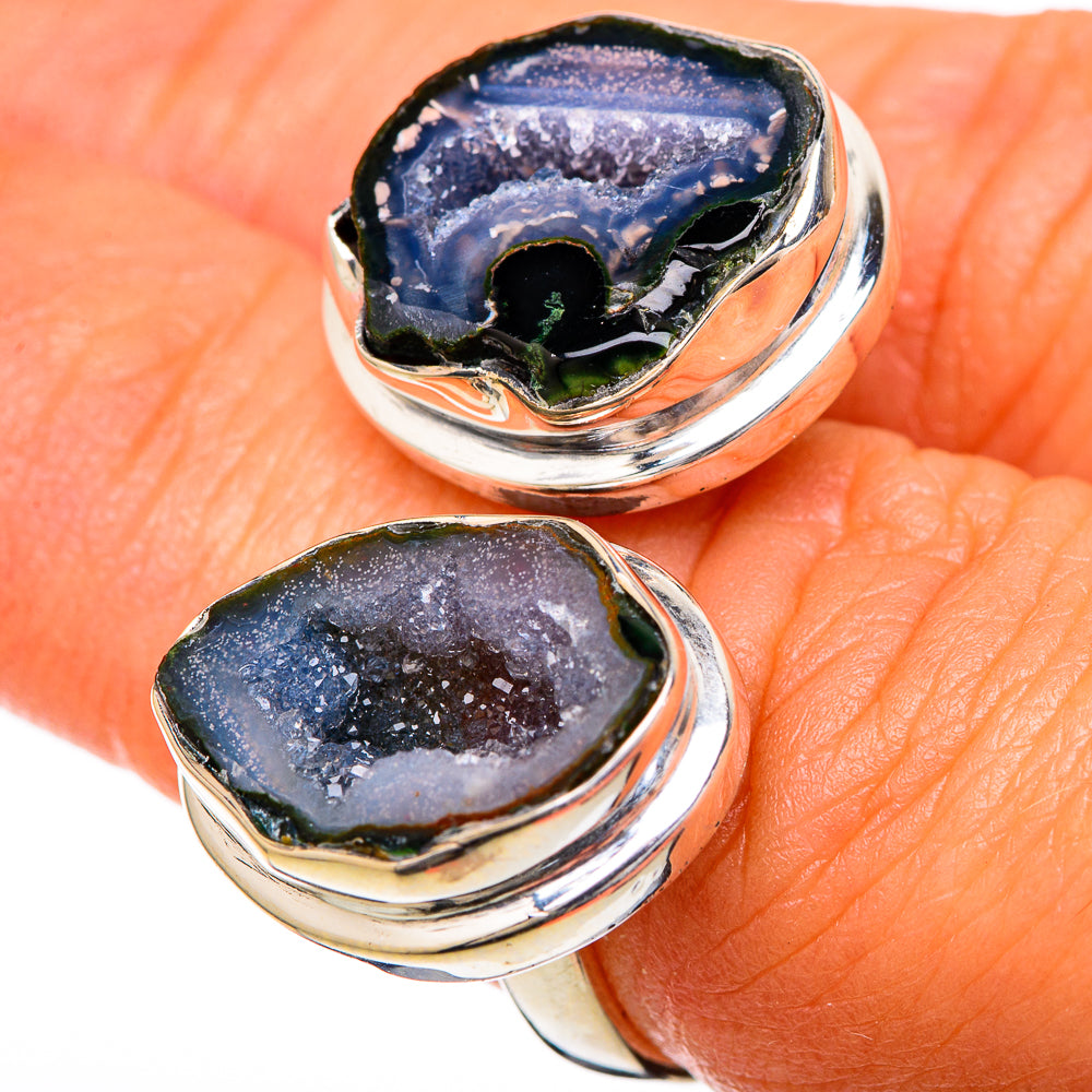 Coconut Geode Druzy Rings handcrafted by Anasilvercos - RING104925
