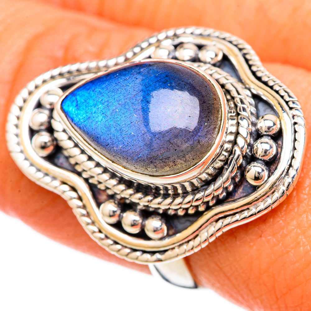 Labradorite Rings handcrafted by Anasilvercos - RING104938