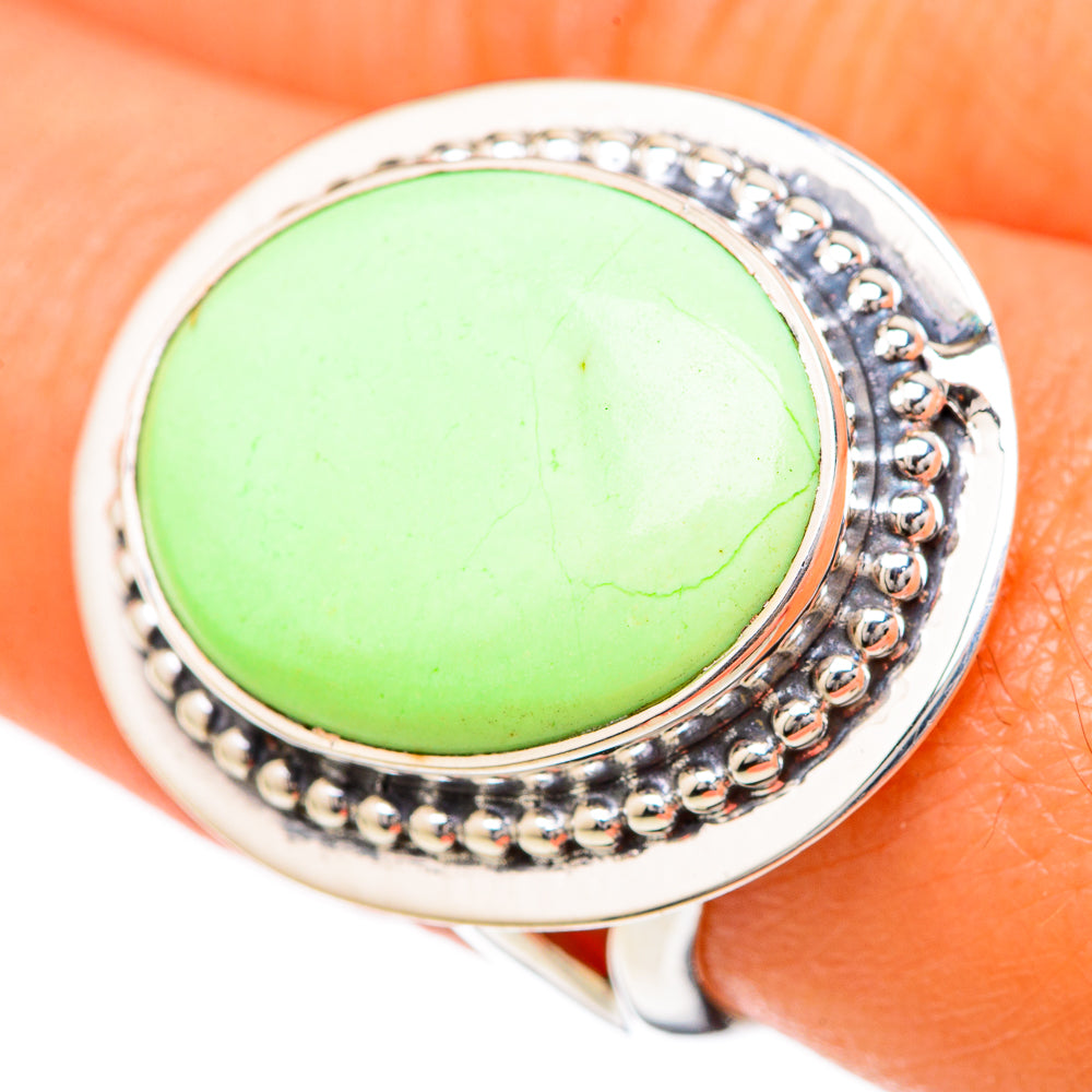 Lemon Chrysoprase Rings handcrafted by Anasilvercos - RING104942