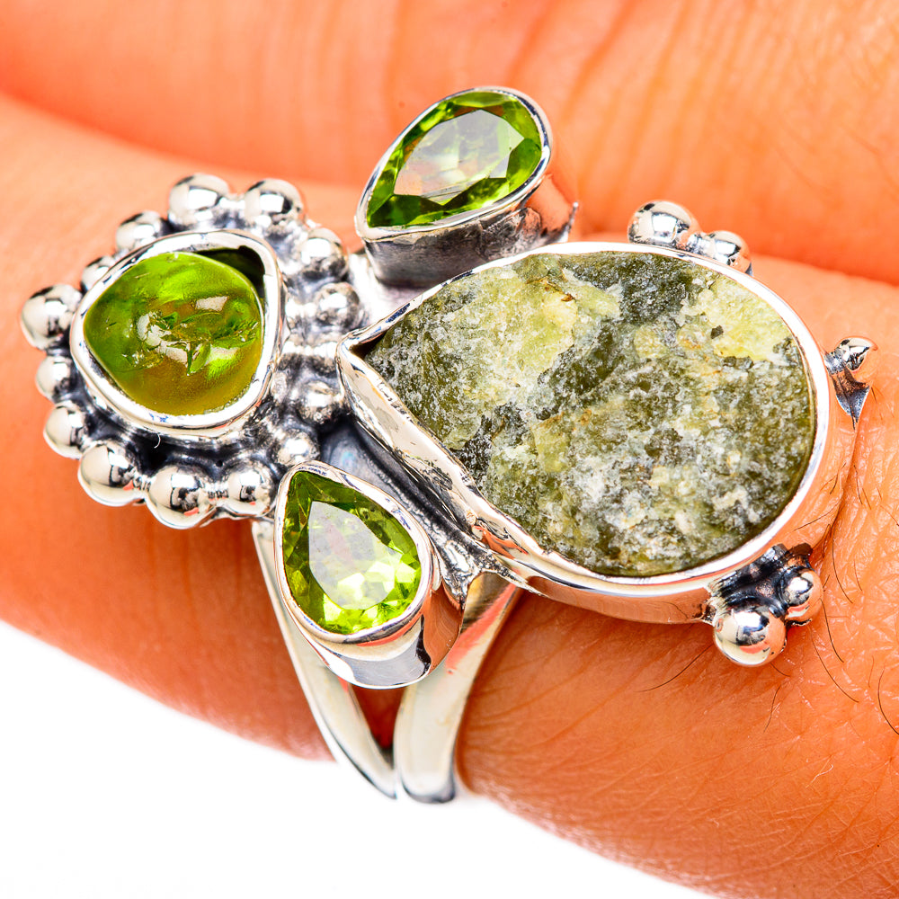 Green Tourmaline Rings handcrafted by Anasilvercos - RING104944
