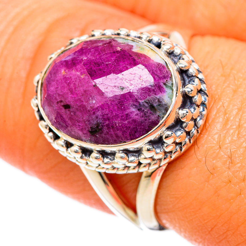 Ruby Fuchsite Rings handcrafted by Anasilvercos - RING104949